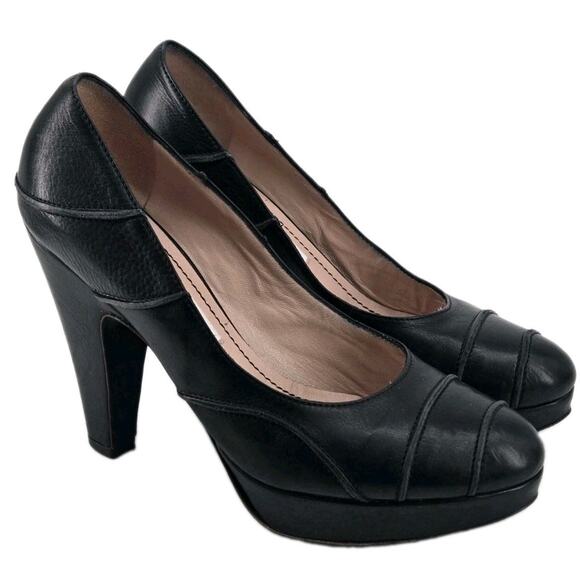 L'Autre Chose Shoes - Whimsigoth Italian Leather Closed Toe Shoes Pumps Heels L'autre Chose Sz 6.5